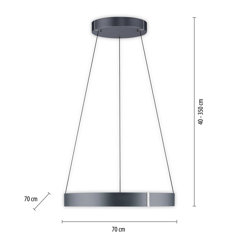 Lustra Paul Neuhaus PURE E-CLIPSE 2xLED Gri