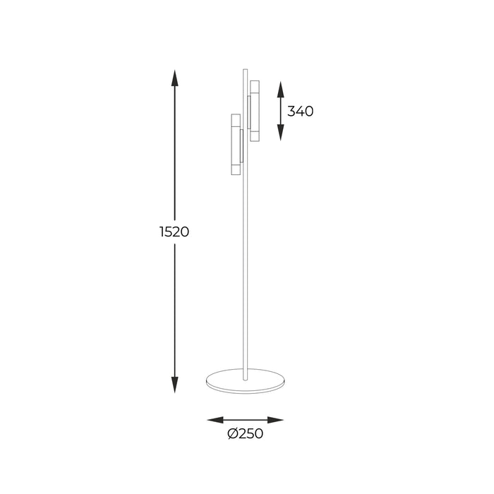 Lampadar Zuma Line Madera 2xG9 Lemn