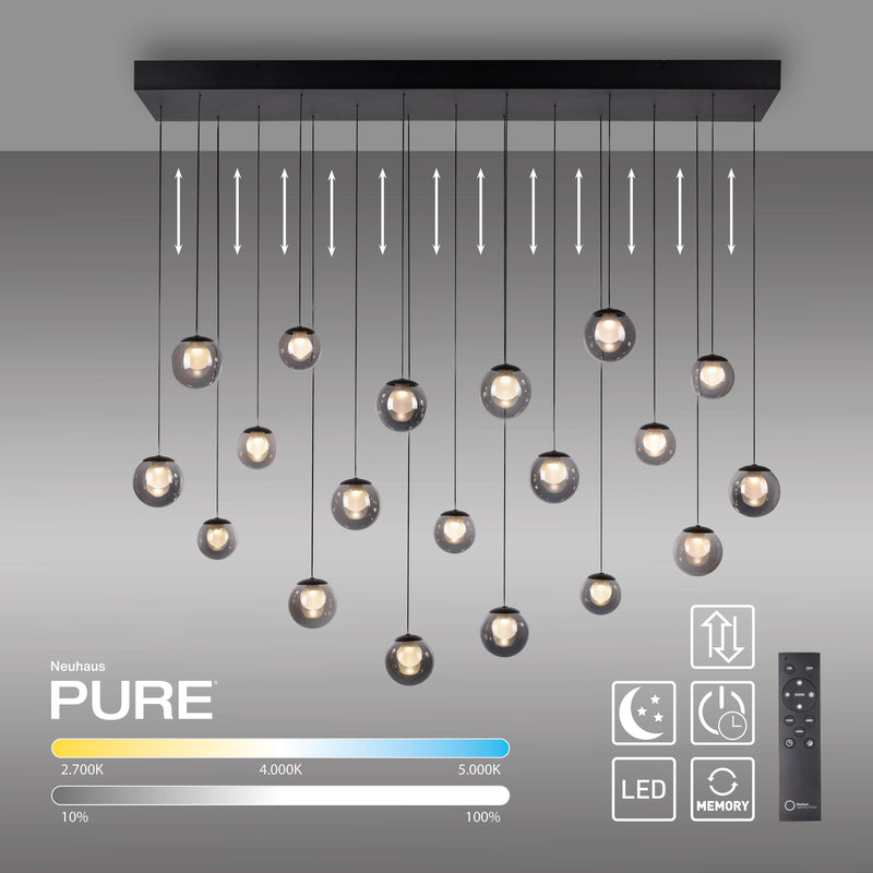 Lustra Paul Neuhaus PURE POPUP 19xLED Gri