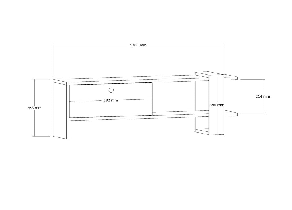 Consola TV Asi Home Ova PAL 25X120X37 cm