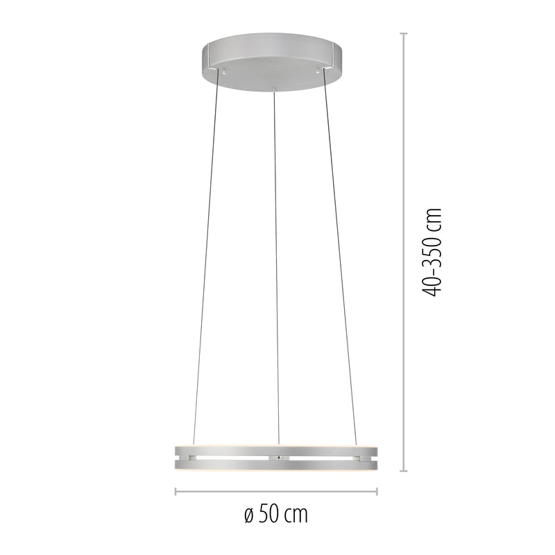 Lustra Paul Neuhaus PURE E-LOOP 2xLED Aluminiu