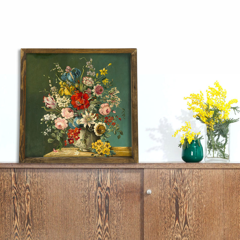 Tablou Decorativ Inramat MDF Asi Home Flower Vase MDF 50X50 cm