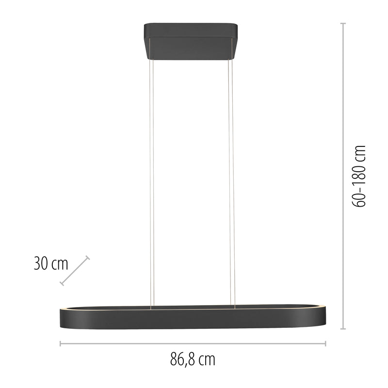 Lustra Zuma Line Q-STRETTO 2xLED Negru