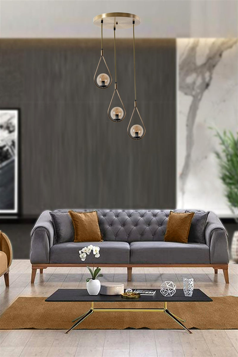Lustră Asi Home 8492-3, Cupru, Ø30 cm
