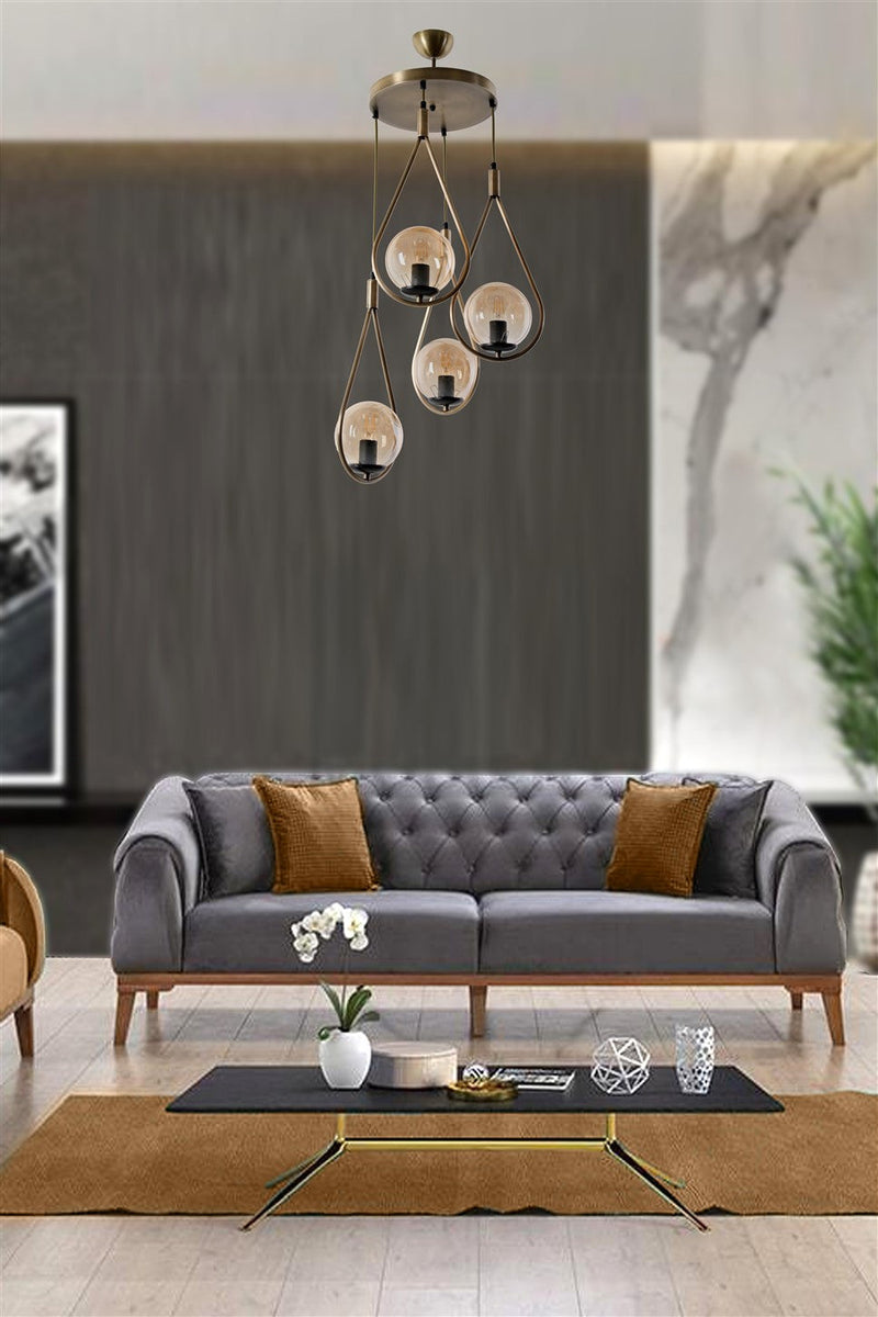 Lustră Asi Home 8492-4, Cupru, Ø30 cm