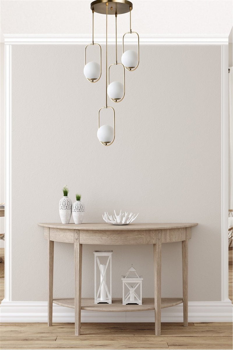 Lustră Asi Home 8497-4, Alb, Ø30 cm