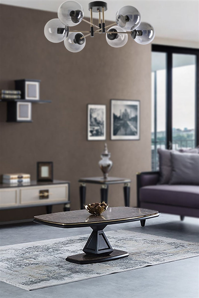 Lustră Asi Home 8509-6, Negru, Ø65 cm