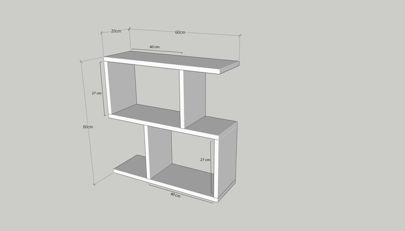 Masuta Laterala Asi Home Life - White PAL 20X60X60 cm