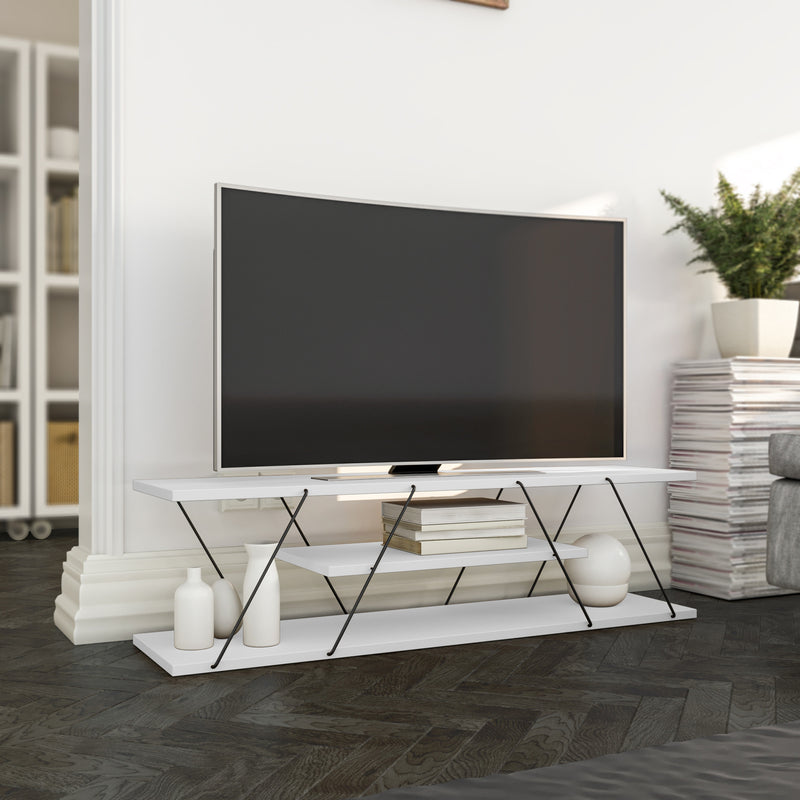 Consola TV Asi Home Canaz - White, Black PAL 30X120X33 cm