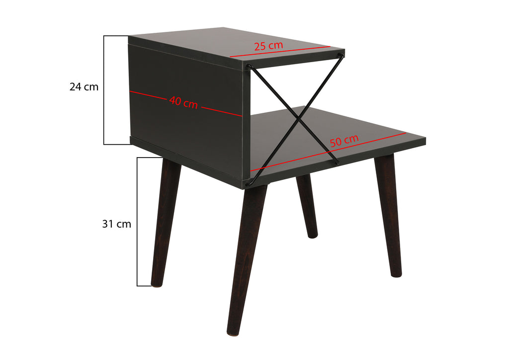 Noptiera Asi Home Cross - Anthracite PAL 40X50X55 cm