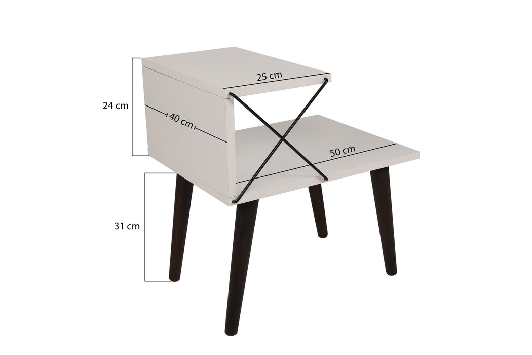 Noptiera Asi Home Cross - White PAL 40X50X55 cm