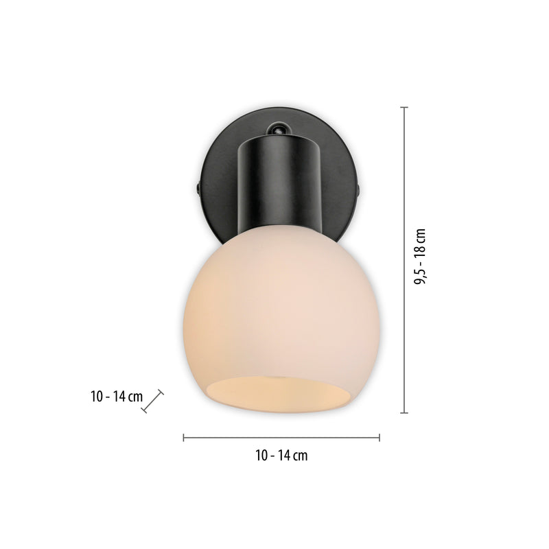 Aplica Paul Neuhaus LOKI 1xE14 Negru