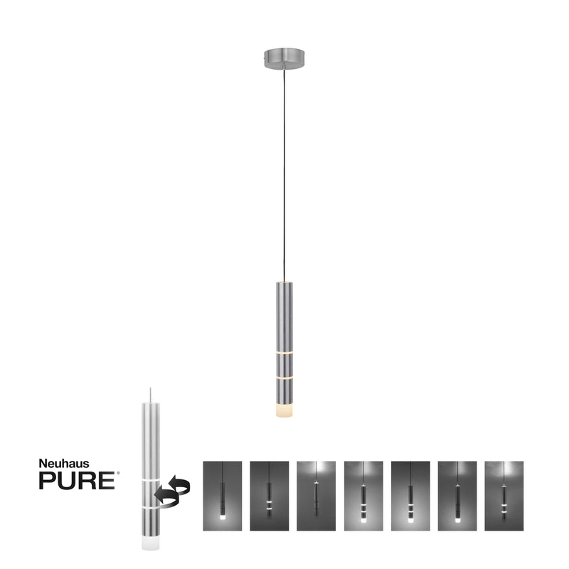 Lustra Paul Neuhaus PURE-VEGA 4xLED Aluminiu
