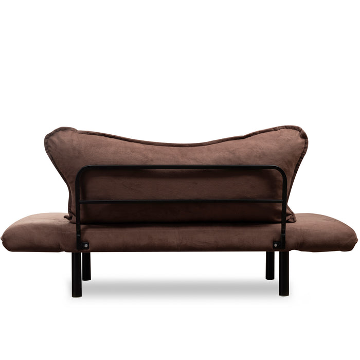 Canapea Extensibila cu 2 Locuri Asi Home Chatto - Brown Metal 65X140X70 cm