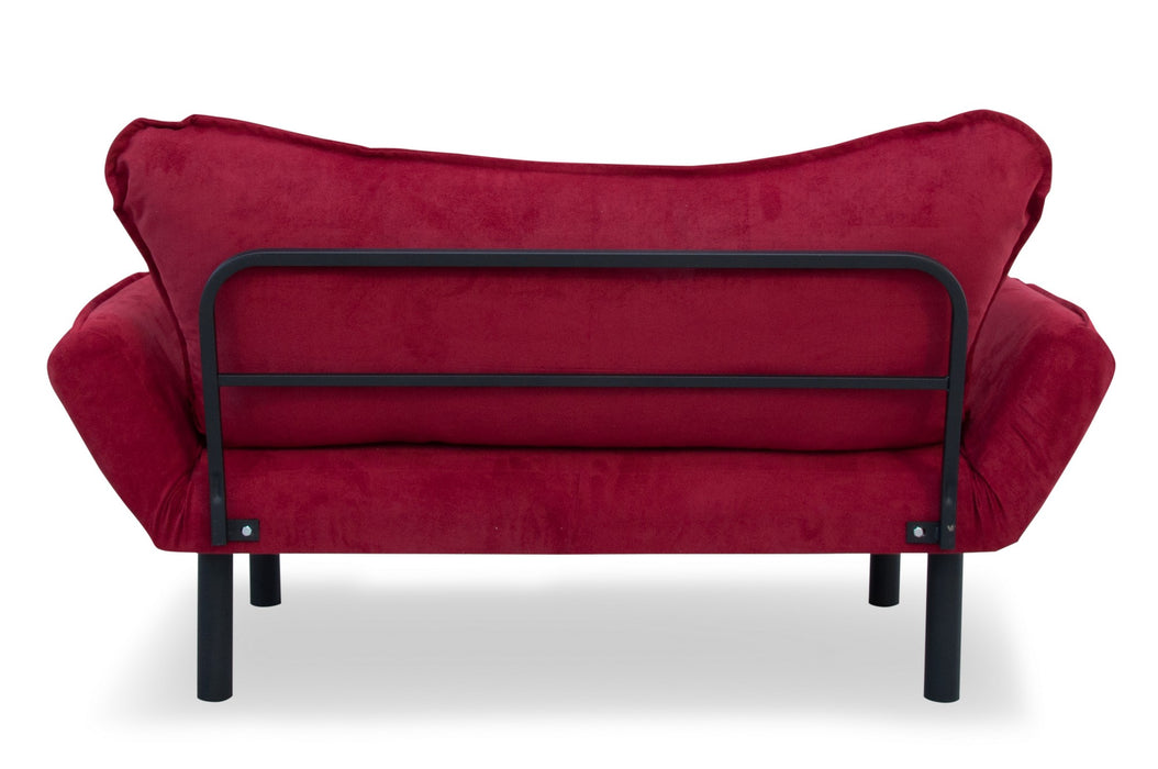 Canapea Extensibila cu 2 Locuri Asi Home Chatto - Maroon Metal 65X140X70 cm