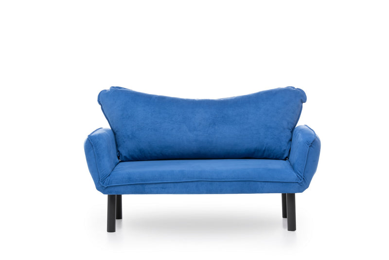 Canapea Extensibila cu 2 Locuri Asi Home Chatto - Blue Metal 65X140X70 cm
