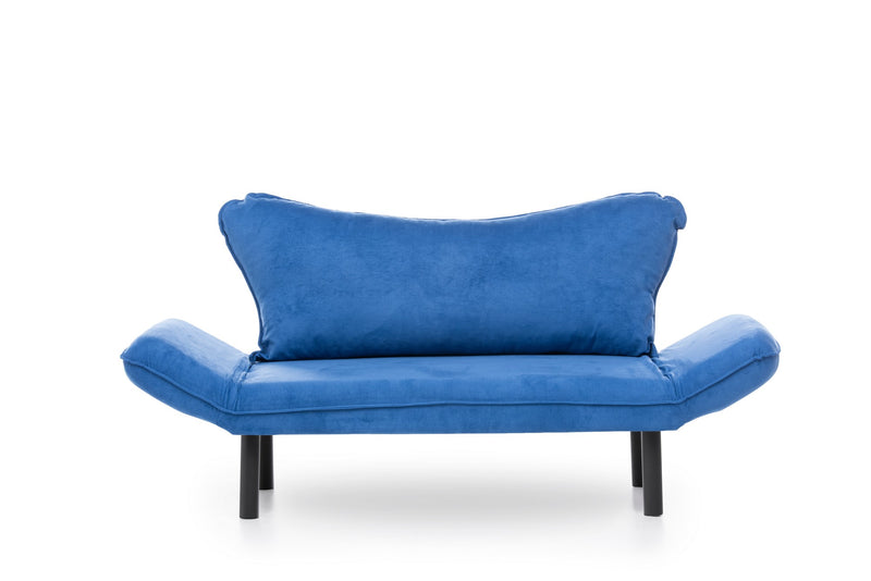 Canapea Extensibila cu 2 Locuri Asi Home Chatto - Blue Metal 65X140X70 cm