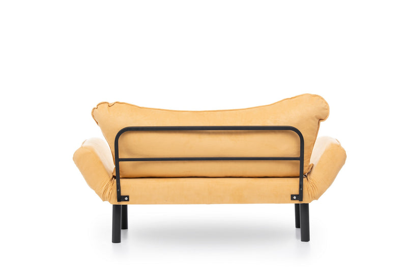 Canapea Extensibila cu 2 Locuri Asi Home Chatto - Mustard Metal 65X140X70 cm