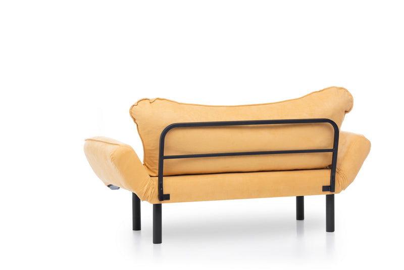 Canapea Extensibila cu 2 Locuri Asi Home Chatto - Mustard Metal 65X140X70 cm