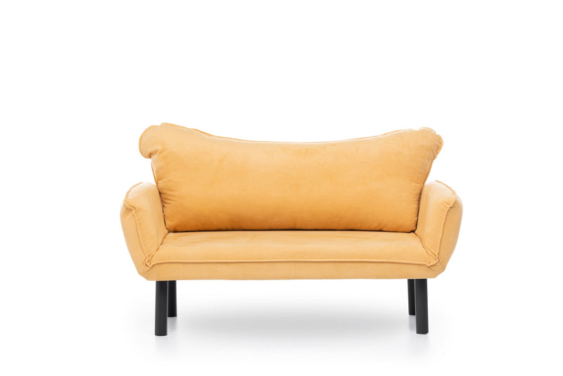 Canapea Extensibila cu 2 Locuri Asi Home Chatto - Mustard Metal 65X140X70 cm