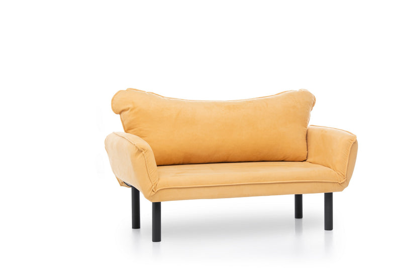 Canapea Extensibila cu 2 Locuri Asi Home Chatto - Mustard Metal 65X140X70 cm