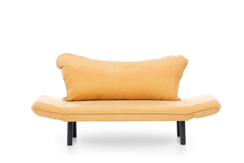 Canapea Extensibila cu 2 Locuri Asi Home Chatto - Mustard Metal 65X140X70 cm
