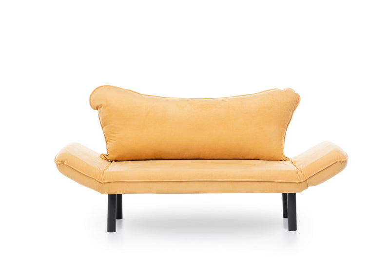 Canapea Extensibila cu 2 Locuri Asi Home Chatto - Mustard Metal 65X140X70 cm