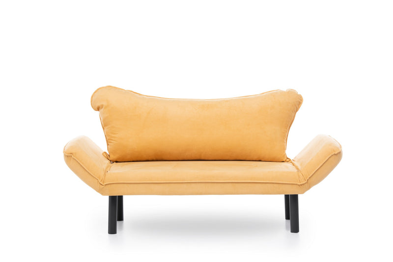 Canapea Extensibila cu 2 Locuri Asi Home Chatto - Mustard Metal 65X140X70 cm