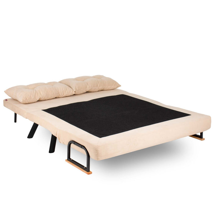 Canapea Extensibila cu 2 Locuri Asi Home Sando 2-Cream Metal 78X133X78 cm