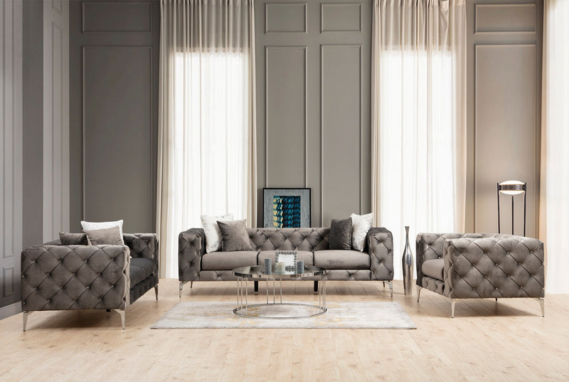 Canapea 2 Locuri Asi Home Como 2- Anthracite Lemn | Tesatura 90X197X70 cm