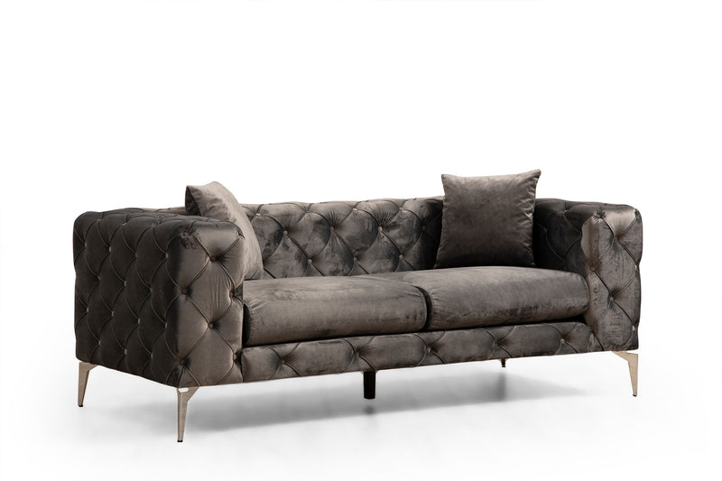 Canapea 2 Locuri Asi Home Como 2- Anthracite Lemn | Tesatura 90X197X70 cm