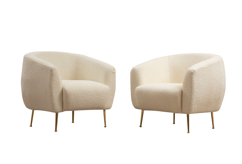 Fotoliu Asi Home Eses Cream Bouclette Lemn de Fag | PAL 70X80X82 cm
