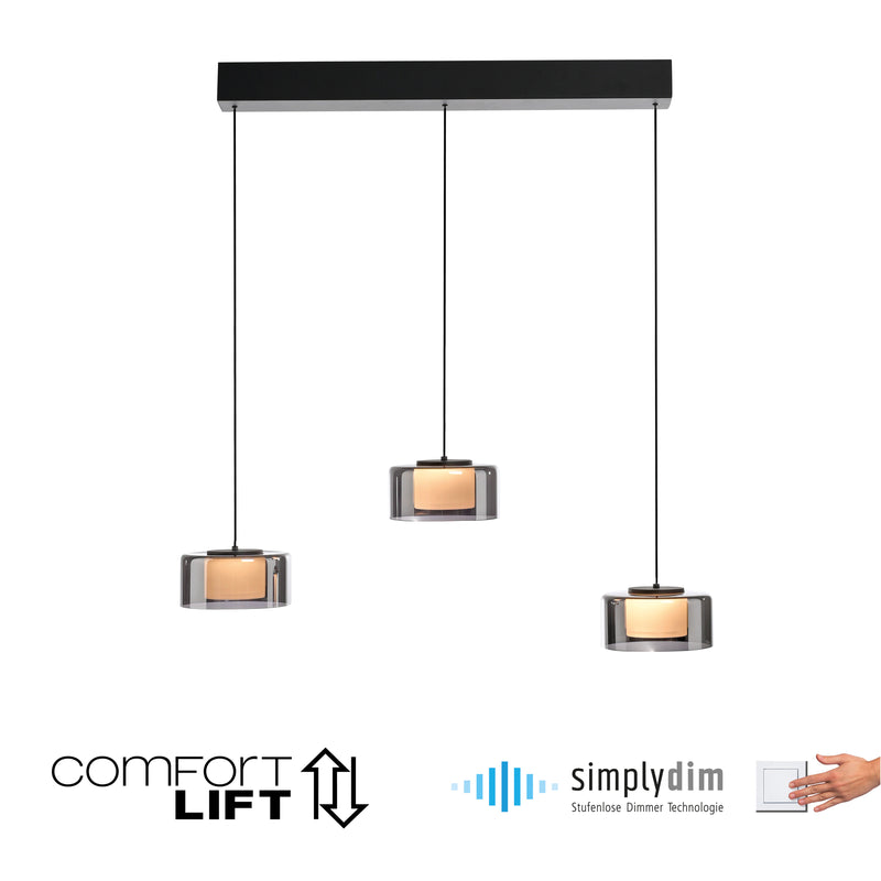 Lustra Paul Neuhaus RIKA 3xLED Negru