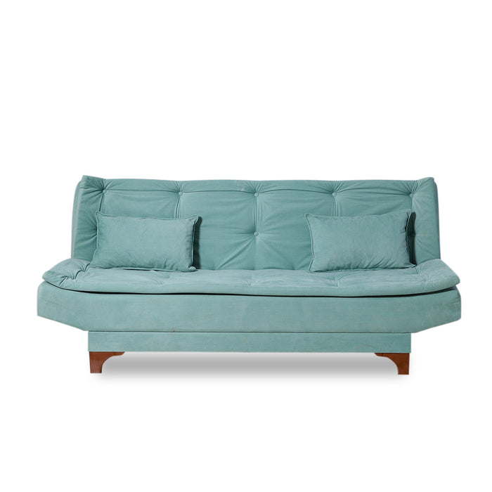 Canapea Extensibila cu 3 Locuri Asi Home Kelebek - Sea Green Lemn de Pin|SOHO 85X190X90 cm