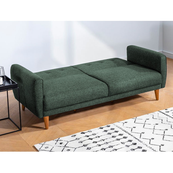 Canapea Extensibila cu 3 Locuri Asi Home Aria - Green  Lemn de Tei 80X205X85 cm