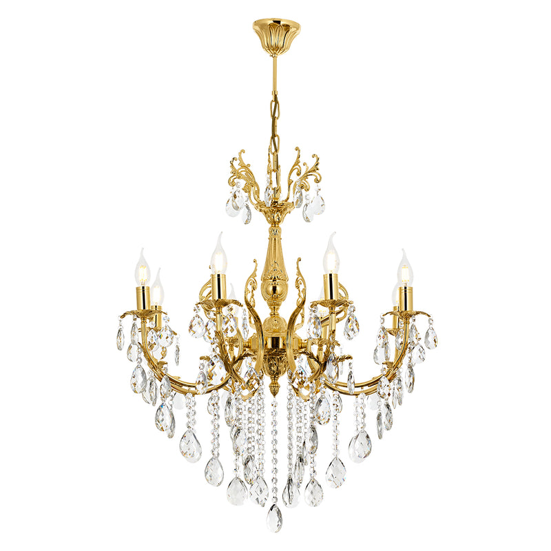Lustra Cristal Havuzlu Asi Home , 8 brate, 8xE14-40W, auriu 4043-61-08