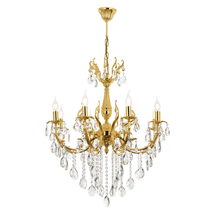 Lustra Cristal Havuzlu Asi Home , 8 brate, 8xE14-40W, auriu 4043-61-08