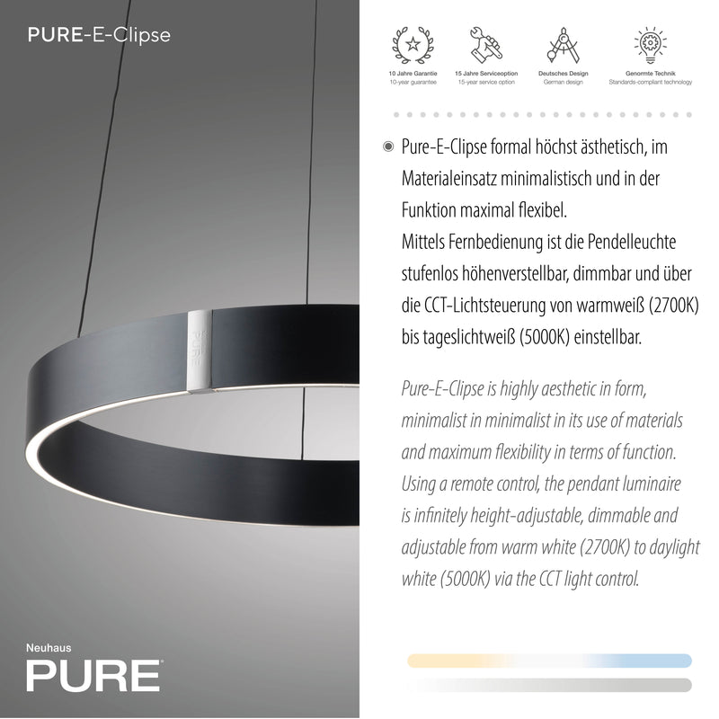 Lustra Paul Neuhaus PURE E-CLIPSE 2xLED Gri