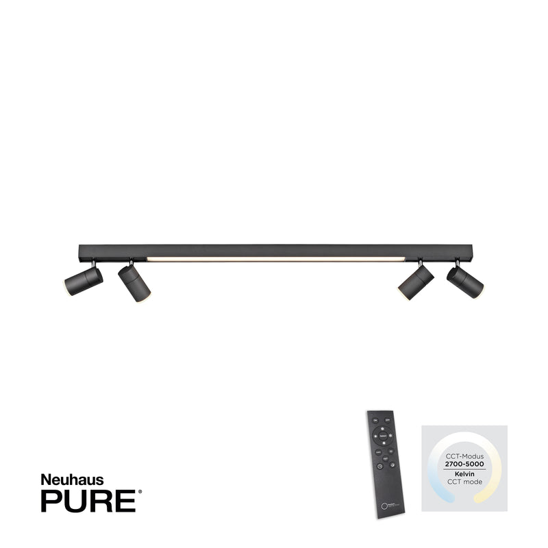 Plafoniera Paul Neuhaus PURE-LINES 5xLED Antracit