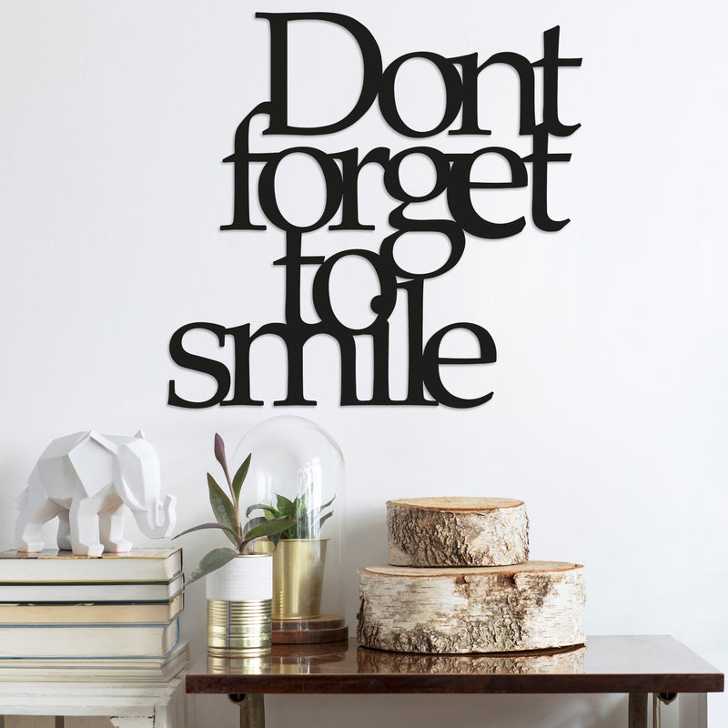 Accesoriu Iluminat Asi Home Dont Forget To Smile, Negru, 70x67 cm
