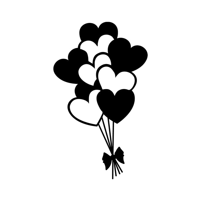 Decoratiune de Perete din Metal Asi Home Balloons - Black Metal 21X35 cm