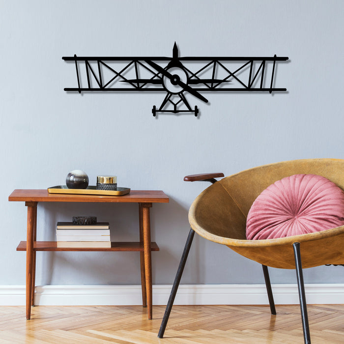 Decoratiune de Perete din Metal Asi Home Airplane Metal 23X70 cm