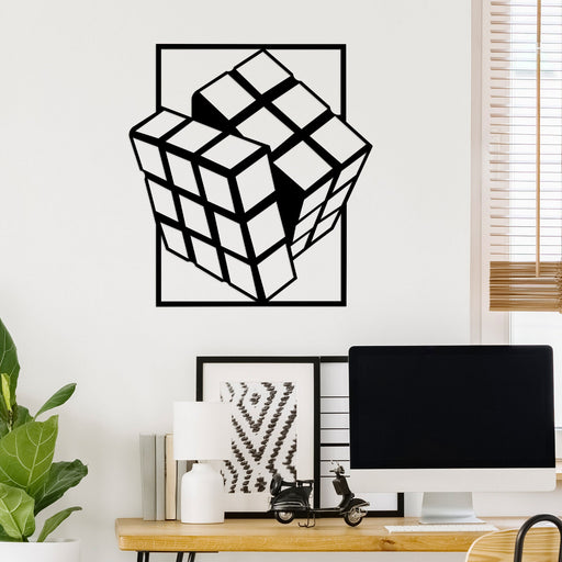 Accesoriu Iluminat Asi Home Rubik's Cube, Negru, 64x69 cm