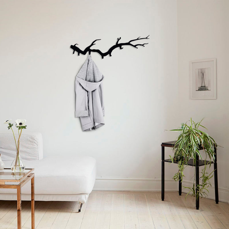 Decorațiune Perete Asi Home Bough, Negru, 87x22 cm
