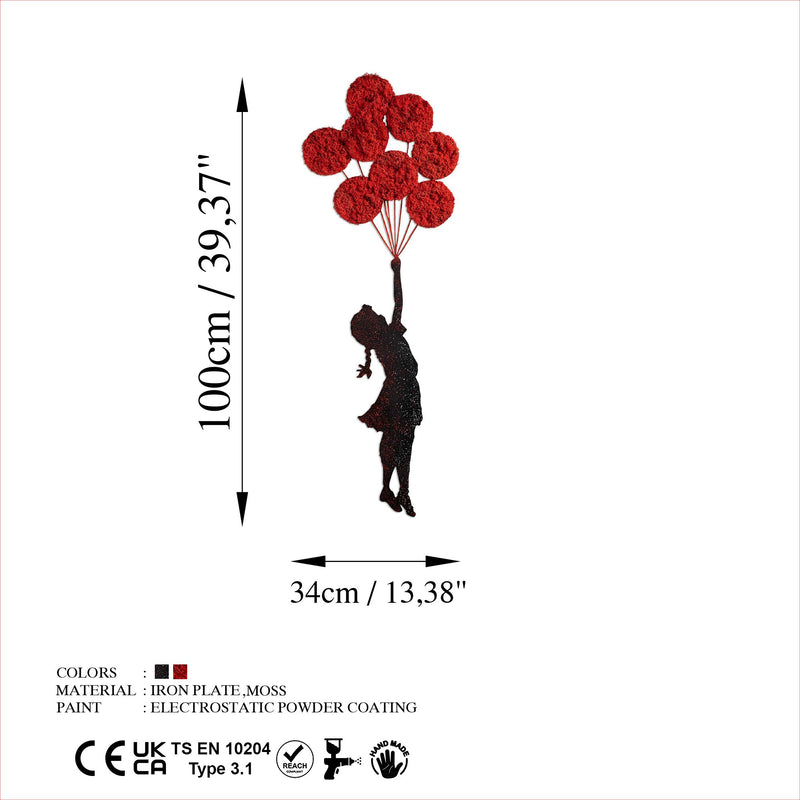 Decoratiune de Perete din Metal Asi Home Banksy - 11-1 Metal 34X100 cm
