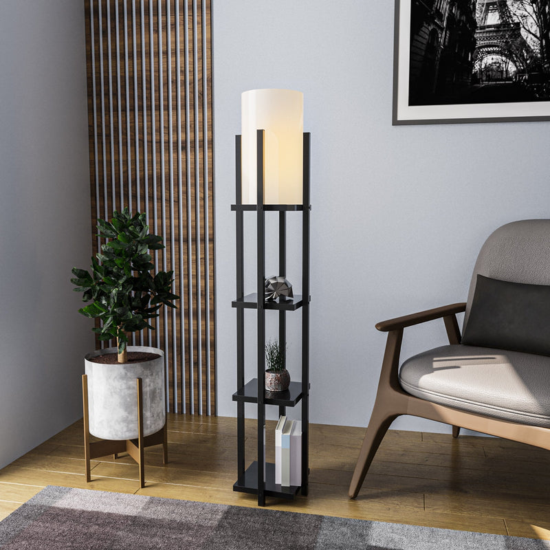 Lampadar Asi Home Shelf Lamp - 8111, Negru, Ø20 cm
