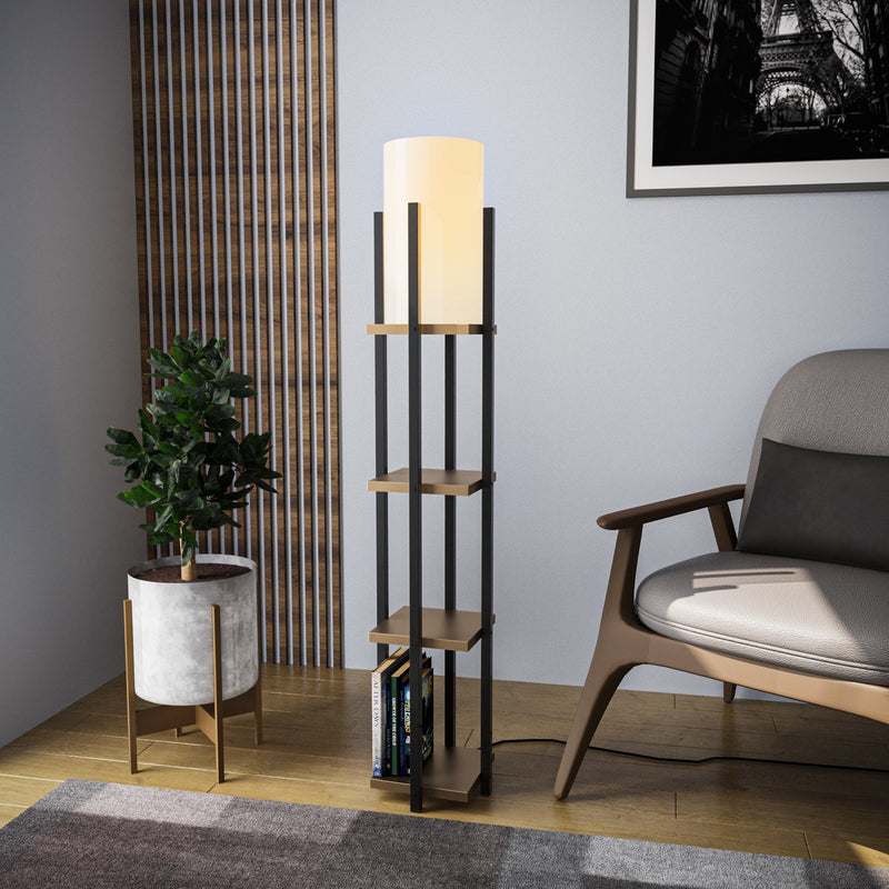Lampadar Asi Home Shelf Lamp - 8115, Negru, Ø20 cm