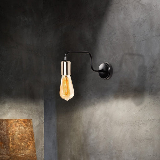 Aplică Asi Home Denge - 3432, Negru, Ø8 cm
