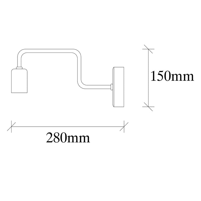 Aplica  Asi Home Denge - 3433 Metal 4X28X11 cm