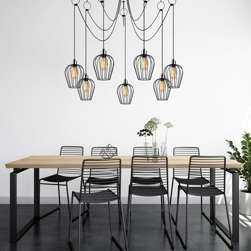 Lustră Asi Home Tel - 6696, Negru, 7xE27